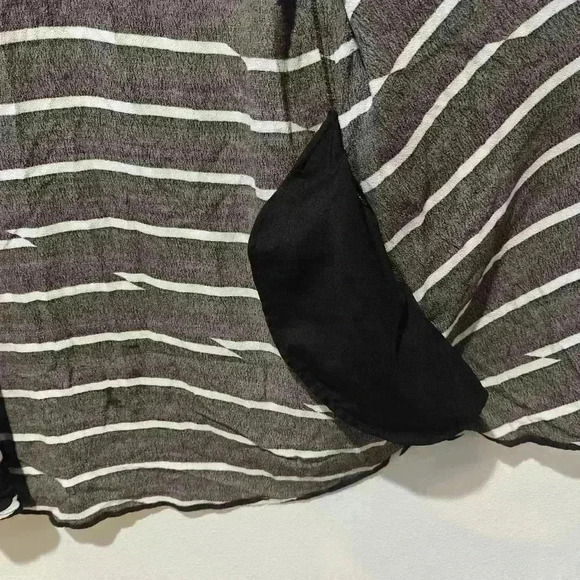 Dress Small Courier Break Stripe Black White Pockets Button Down - Picture 10 of 14